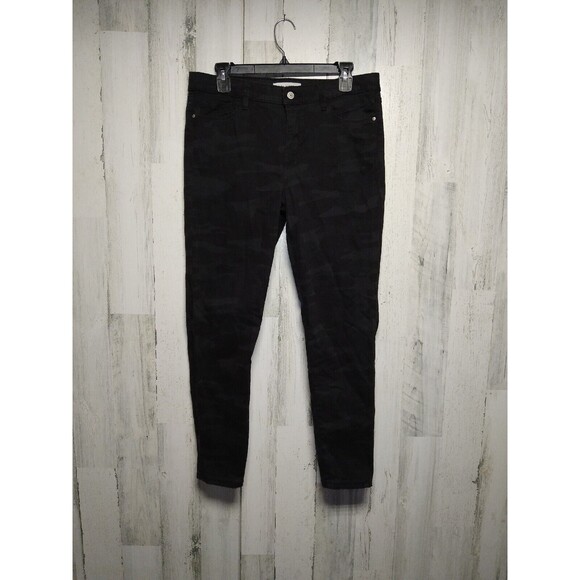 SOCIAL STANDARD by Sanctuary Women's Size 10 Black Camo Ankle Skinny Jeans - Picture 1 of 7